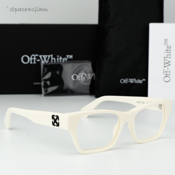 Off-White Men Eyeglasses White Square OERJ07E STYLE 7E 0100 NEW AUTHENTIC - Picture 3 of 8